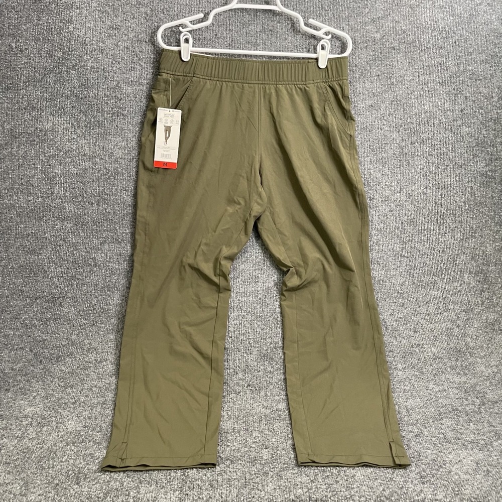 Eddie Bauer Departure Pants Womens Sz M Green 28 Inseam Ankle NWT